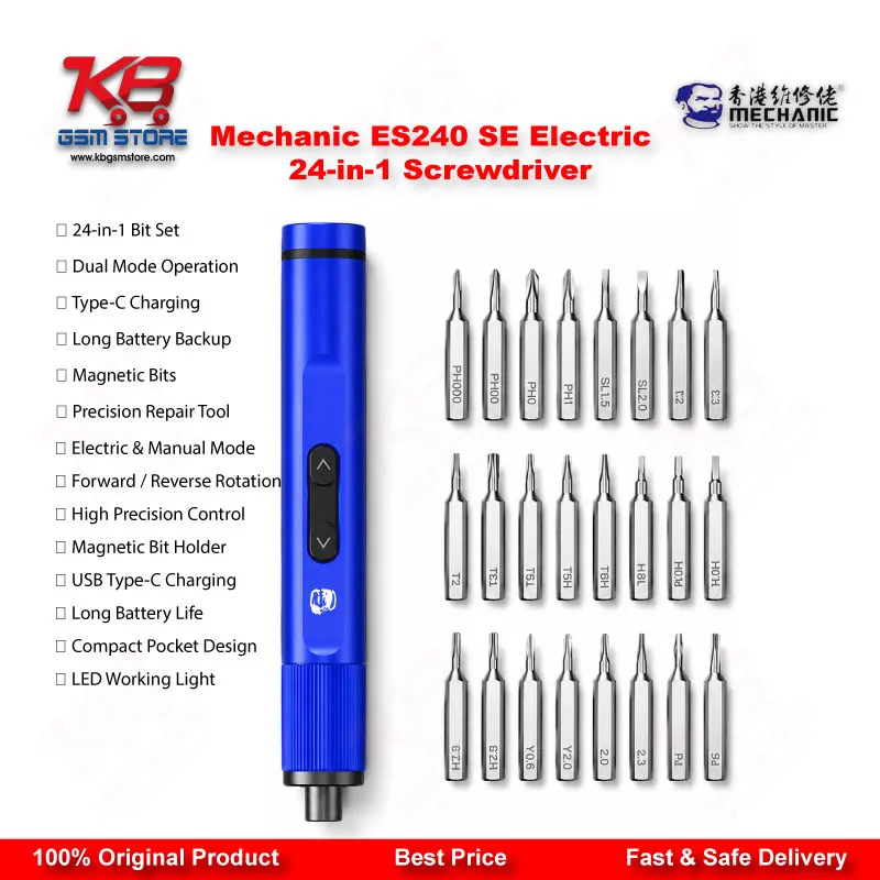 Mechanic ES240 SE Electric 24-in-1 Screwdriver Set – Precision Repair Kit