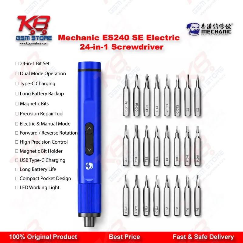 Mechanic ES240 SE Electric 24-in-1 Screwdriver Set – Precision Repair Kit