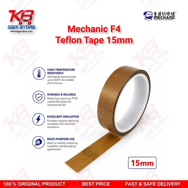 MECHANIC F4 Teflon Tape 15mm – Heat Resistant PTFE Tape for Mobile PCB Repair