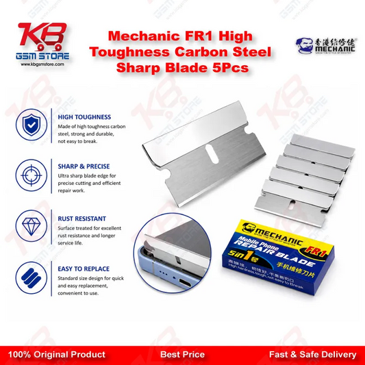 Mechanic FR1 High Toughness Carbon Steel Sharp Blade 5Pcs