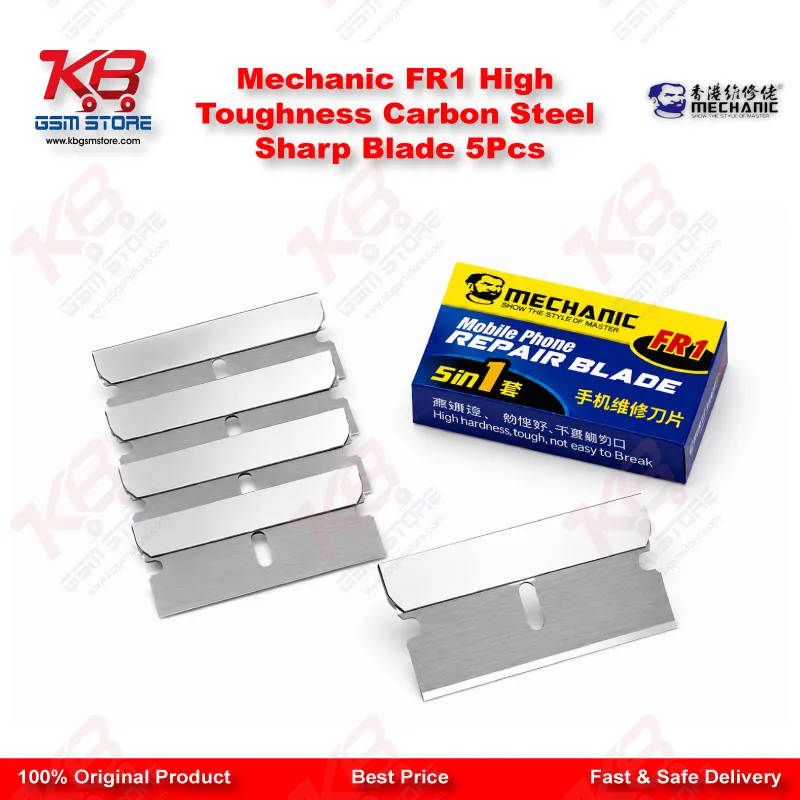 Mechanic FR1 High Toughness Carbon Steel Sharp Blade 5Pcs
