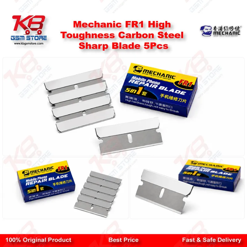 Mechanic FR1 High Toughness Carbon Steel Sharp Blade 5Pcs