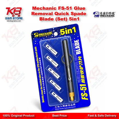 Mechanic FS-51 Glue Removal Quick Spade Blade (Set) 5in1