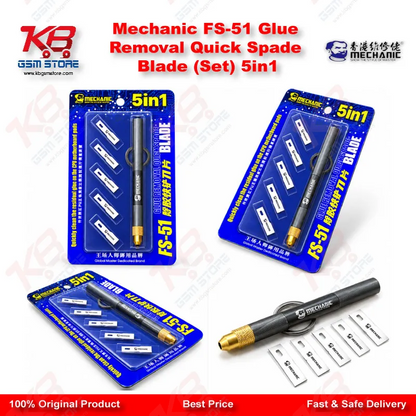 Mechanic FS-51 Glue Removal Quick Spade Blade (Set) 5in1