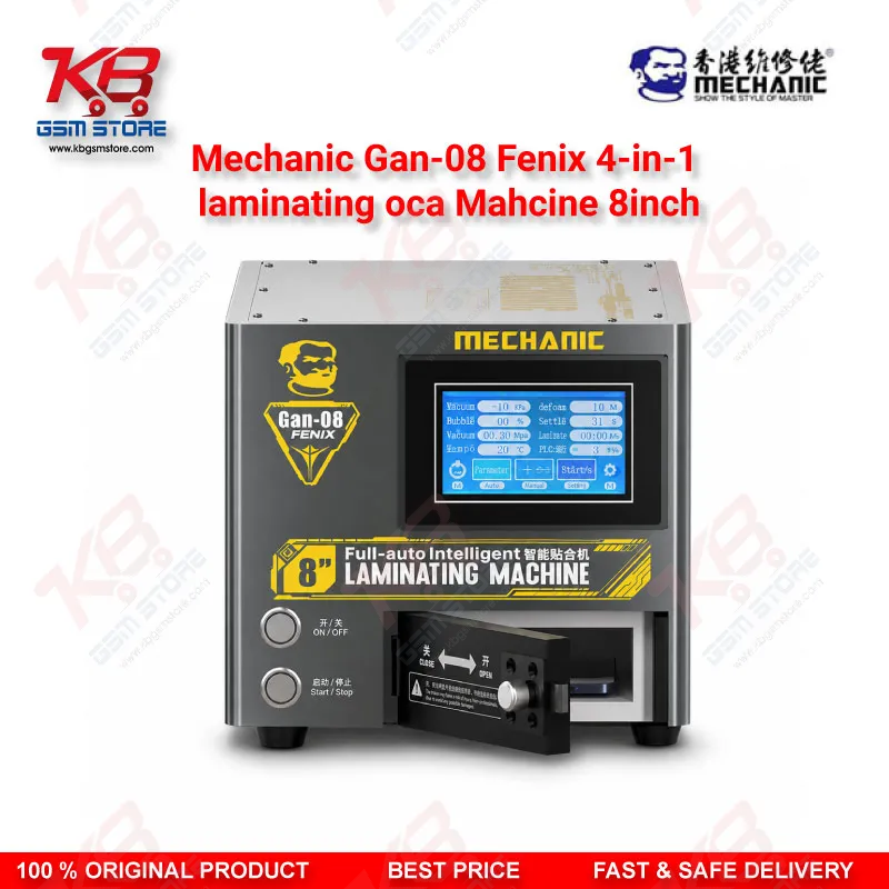 Mechanic GAN-08 Fenix 4-in-1 OCA Laminating & Bubble Removal Machine 8 Inch – Straight & Curved Screen Bonding Tool