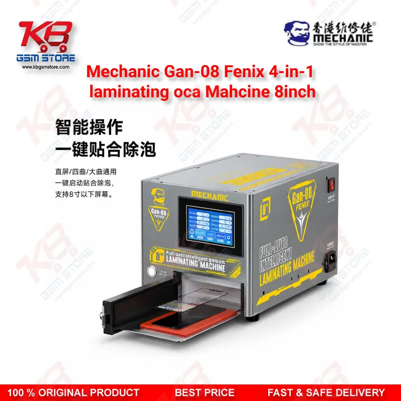 Mechanic GAN-08 Fenix 4-in-1 OCA Laminating & Bubble Removal Machine 8 Inch – Straight & Curved Screen Bonding Tool