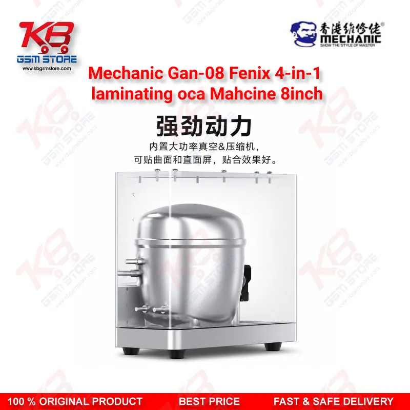 Mechanic GAN-08 Fenix 4-in-1 OCA Laminating & Bubble Removal Machine 8 Inch – Straight & Curved Screen Bonding Tool