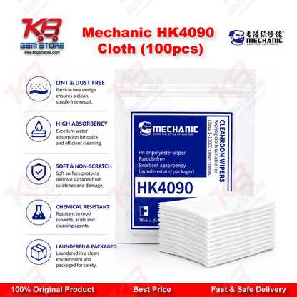 Mechanic HK4090 Anti-Static Dust-Free Cleaning Cloth – 100 Pcs (10x10cm)