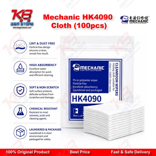 Mechanic HK4090 Anti-Static Dust-Free Cleaning Cloth – 100 Pcs (10x10cm)