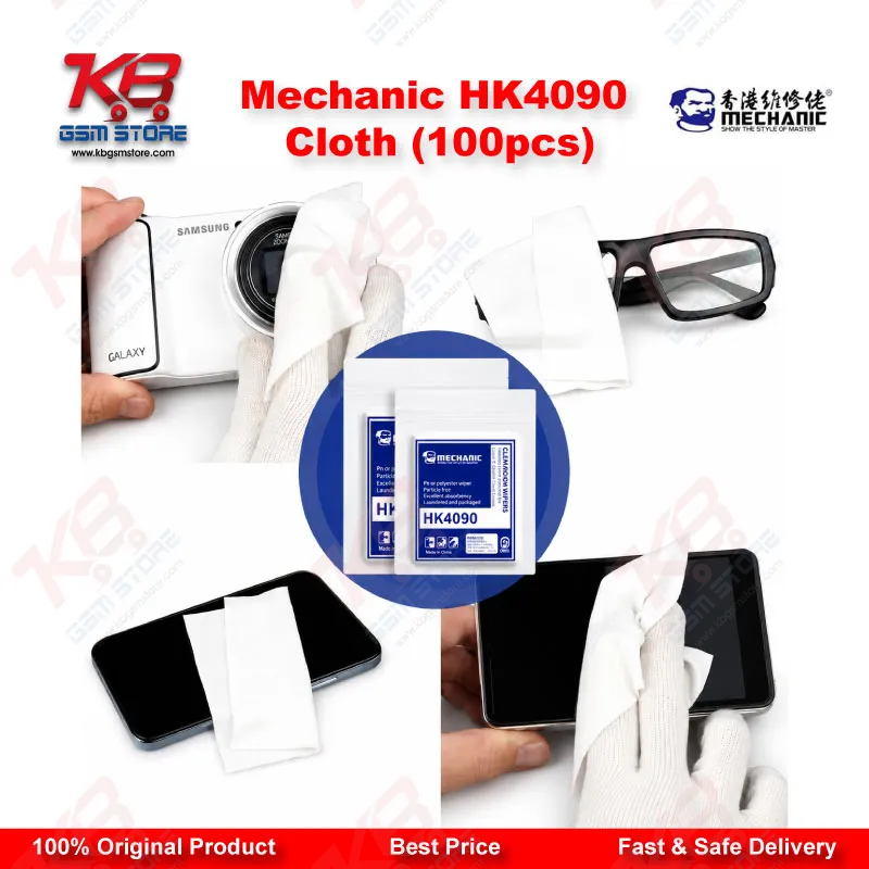 Mechanic HK4090 Anti-Static Dust-Free Cleaning Cloth – 100 Pcs (10x10cm)