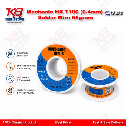Mechanic HX T100 (0.4mm) Solder Wire 55gram