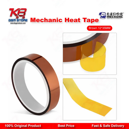 Mechanic Heat Tape Brown 12mm x 35M - Kapton Tape for Mobile Repair