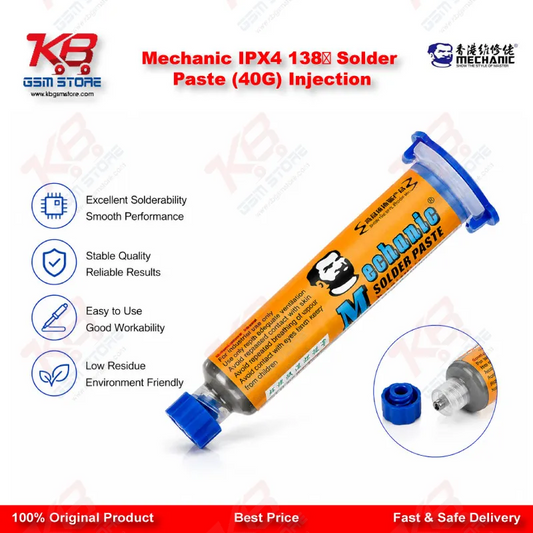 Mechanic IPX4 138℃ Solder Paste (40G) Injection