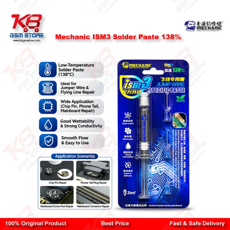 Mechanic ISM3 Solder Paste 138% Jumper Wire Paste 3ml