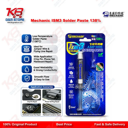 Mechanic ISM3 Solder Paste 138% Jumper Wire Paste 3ml