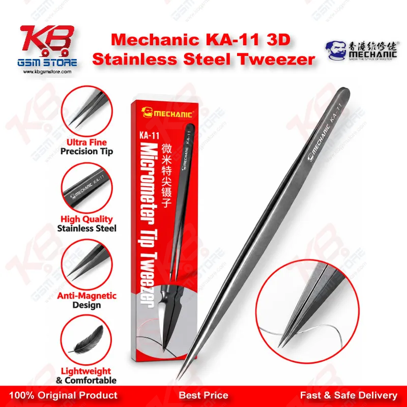 Mechanic KA-11 3D Stainless Steel Tweezer