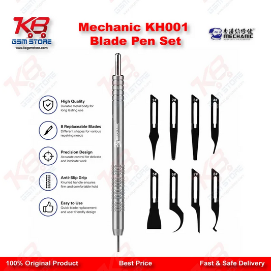 Mechanic KH-001 Quick Disassembly Blade Pen Set – 8 Blade PCB Glue Removal & IC Prying Tool