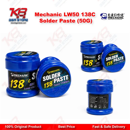 Mechanic LW50 138°C Lead-Free Solder Paste 50G – BGA & SMD Rework Paste
