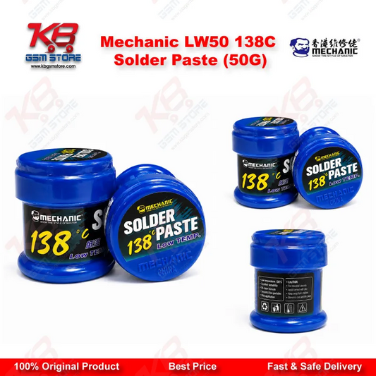 Mechanic LW50 138°C Lead-Free Solder Paste 50G – BGA & SMD Rework Paste