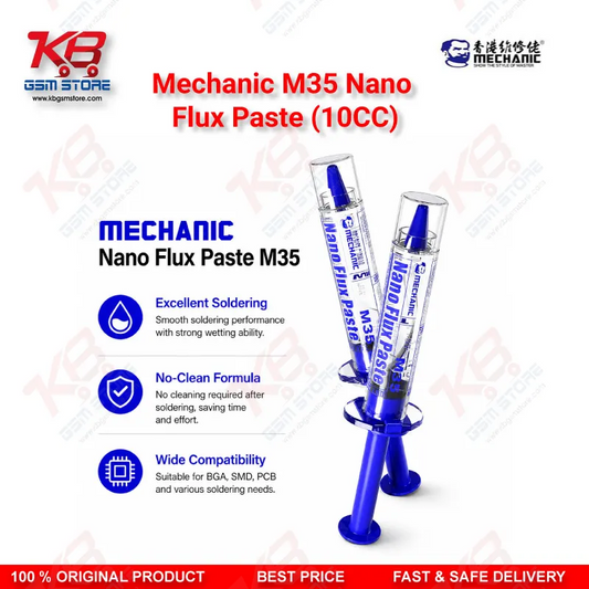 Mechanic M35 Nano Flux Paste 10CC – No-Clean Soldering Flux for Mobile PCB & BGA Repair