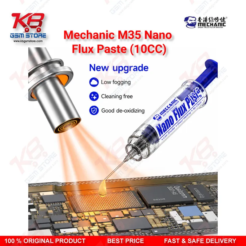 Mechanic M35 Nano Flux Paste 10CC – No-Clean Soldering Flux for Mobile PCB & BGA Repair