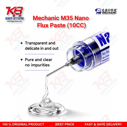 Mechanic M35 Nano Flux Paste 10CC – No-Clean Soldering Flux for Mobile PCB & BGA Repair