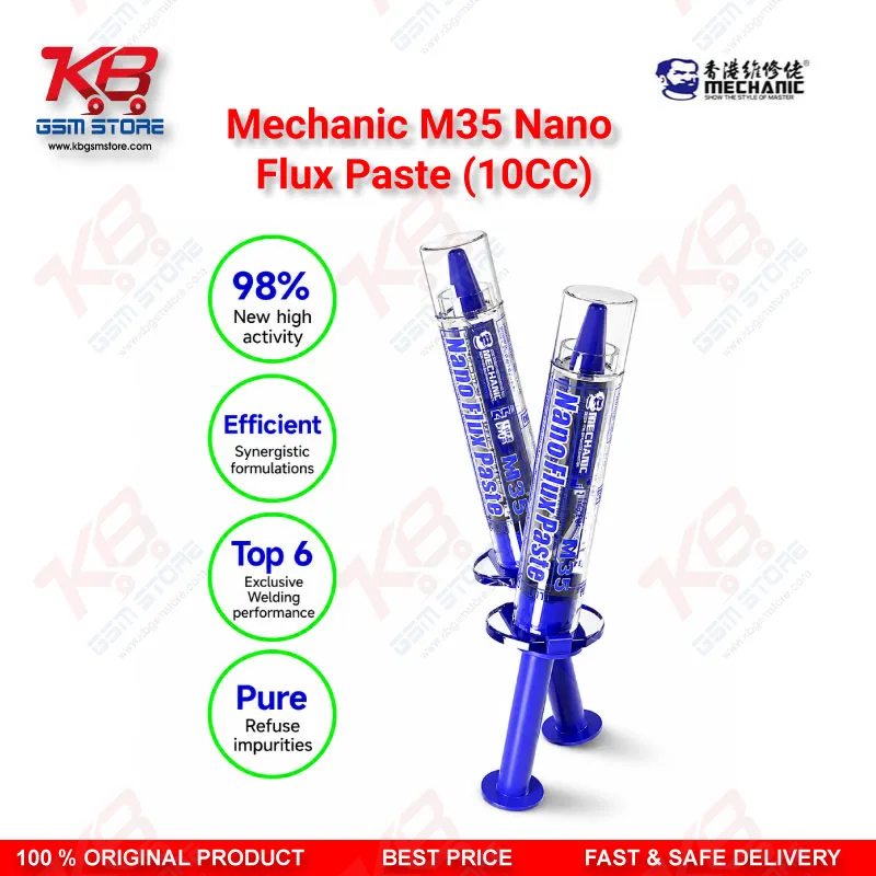 Mechanic M35 Nano Flux Paste 10CC – No-Clean Soldering Flux for Mobile PCB & BGA Repair