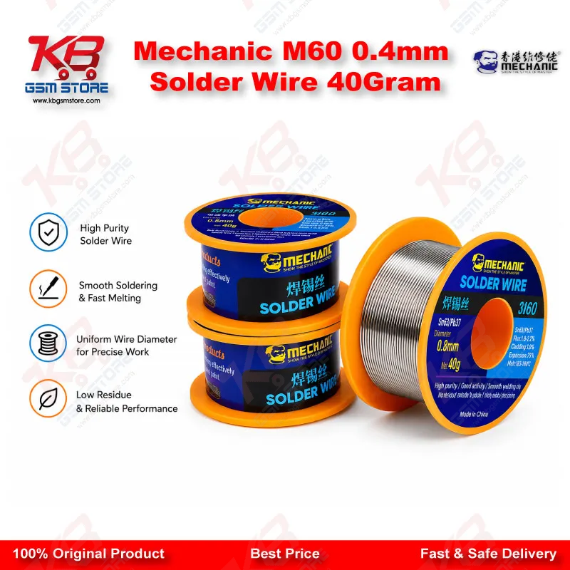 Mechanic M60 0.4mm Solder Wire 40Gram