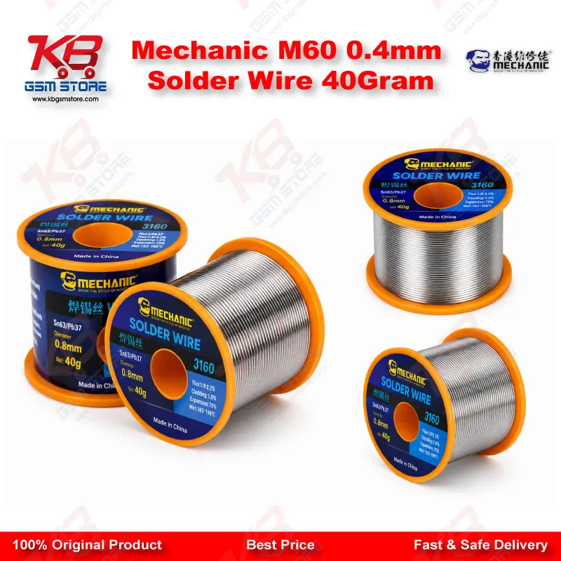 Mechanic M60 0.4mm Solder Wire 40Gram