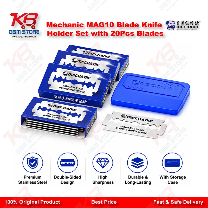 Mechanic MAG10 Blade Knife Holder Set with 20Pcs Blades