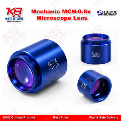MECHANIC MCN-0.5X Auxiliary Objective Lens – 48mm Barlow Reducer for Stereo Microscopes