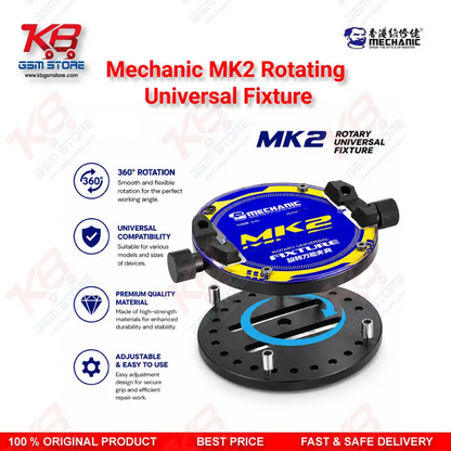 Mechanic MK2 Rotating Universal Fixture – 360° PCB Holder for Mobile Motherboard Repair