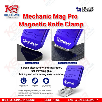 Mechanic Mag Pro Magnetic Knife Clamp – All-Metal Blade Holder for Screen Separation & Glue Removal
