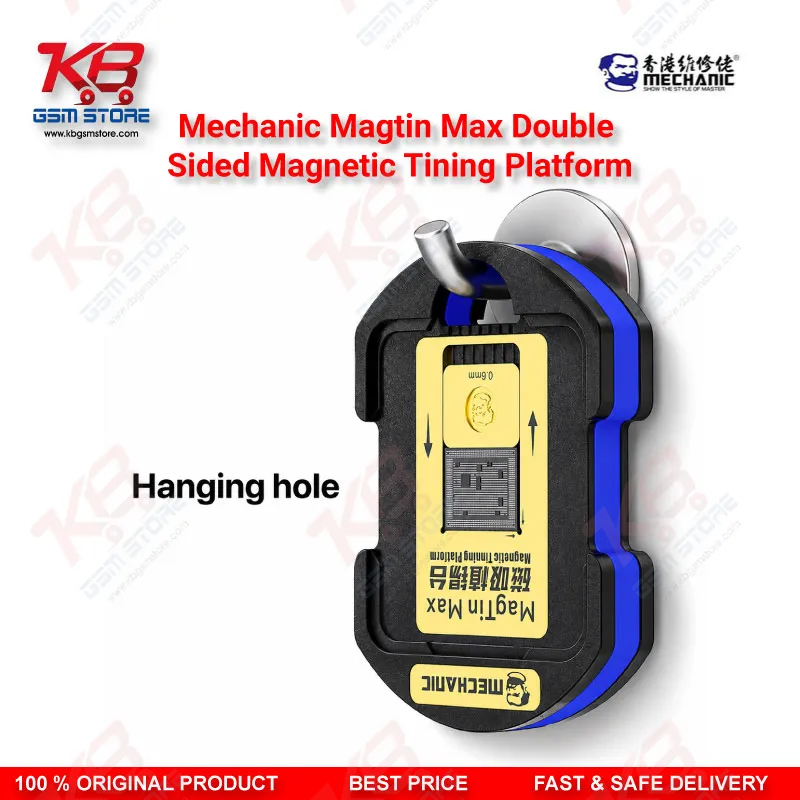 Mechanic MagTin Max Dual-Sided Magnetic BGA Reballing Platform – 75 Stencil Set for iPhone, Samsung, Huawei, Qualcomm & MediaTek