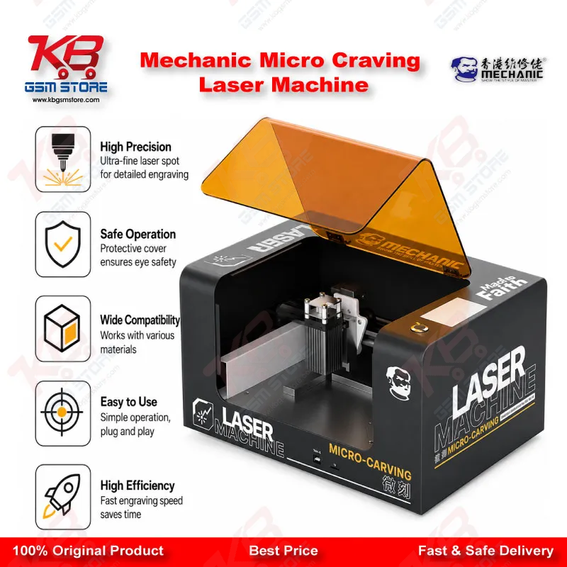 Mechanic Micro-Carving Laser Machine – Fiber Laser Back Glass & PCB Engraving Tool