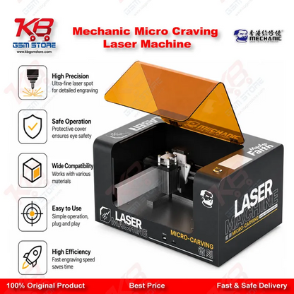 Mechanic Micro-Carving Laser Machine – Fiber Laser Back Glass & PCB Engraving Tool