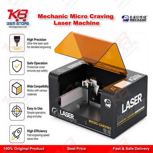 Mechanic Micro-Carving Laser Machine – Fiber Laser Back Glass & PCB Engraving Tool