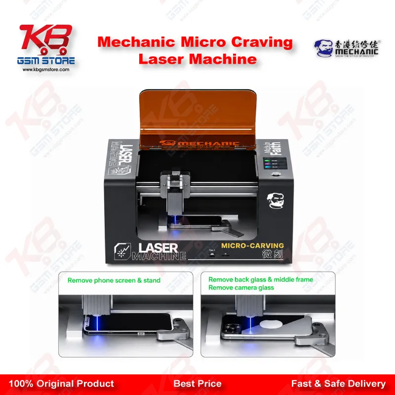 Mechanic Micro-Carving Laser Machine – Fiber Laser Back Glass & PCB Engraving Tool