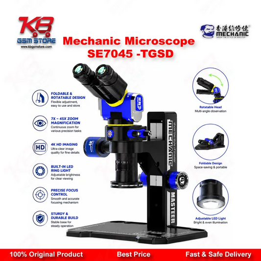 Mechanic SE7045-TGSD Robot Smart Eye Trinocular Microscope for PCB & Mobile Repair