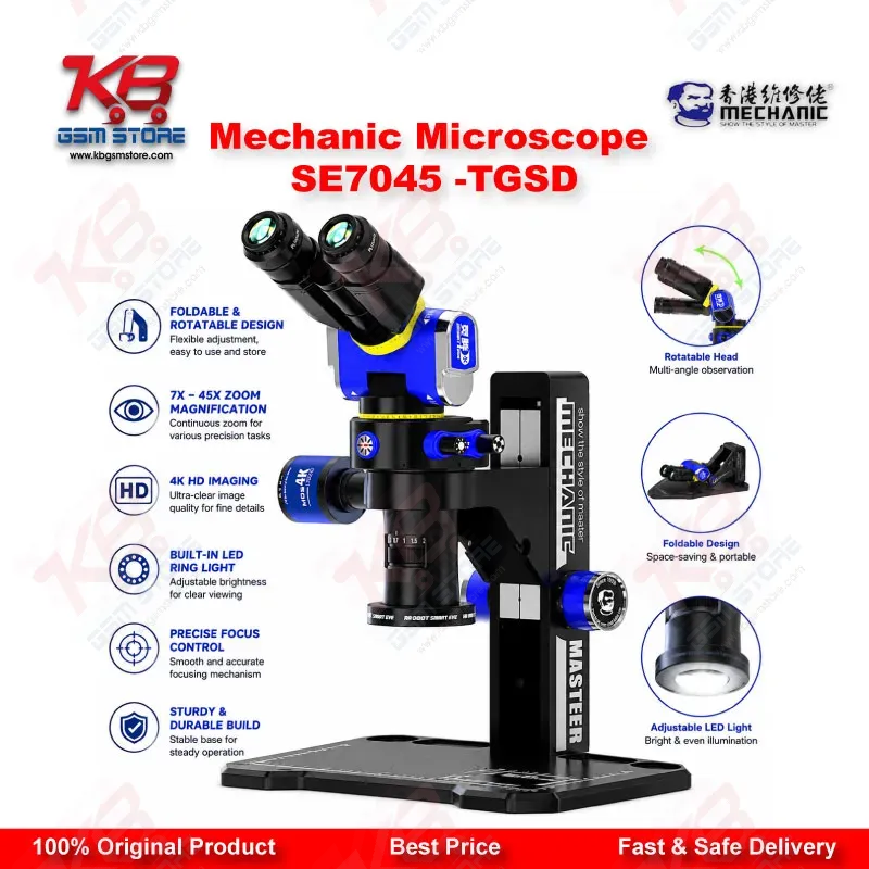 Mechanic SE7045-TGSD Robot Smart Eye Trinocular Microscope for PCB & Mobile Repair