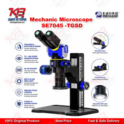 Mechanic SE7045-TGSD Robot Smart Eye Trinocular Microscope for PCB & Mobile Repair