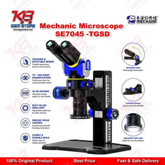 Mechanic SE7045-TGSD Robot Smart Eye Trinocular Microscope for PCB & Mobile Repair
