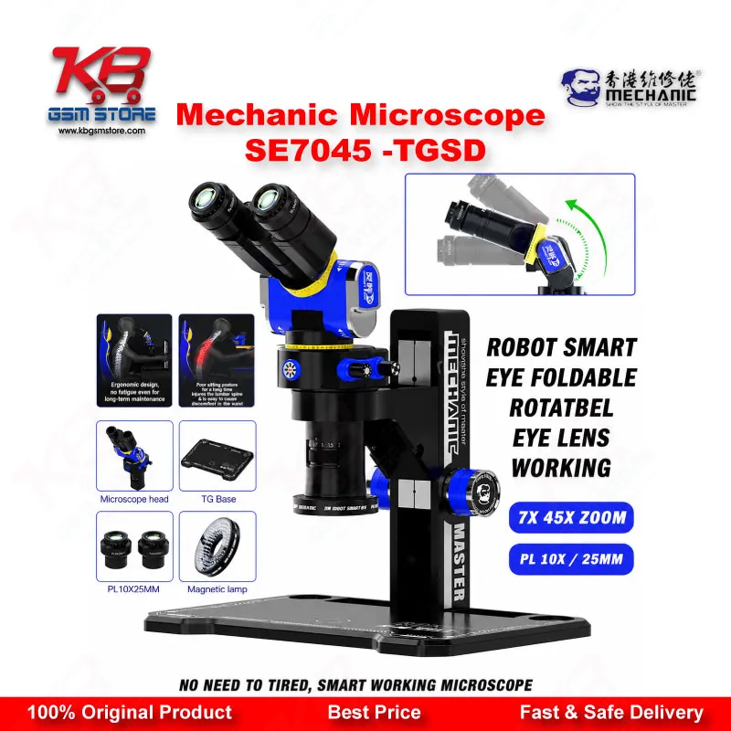 Mechanic SE7045-TGSD Robot Smart Eye Trinocular Microscope for PCB & Mobile Repair