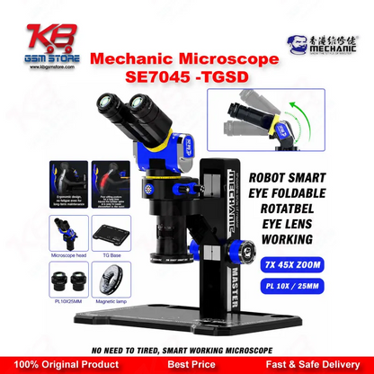 Mechanic SE7045-TGSD Robot Smart Eye Trinocular Microscope for PCB & Mobile Repair