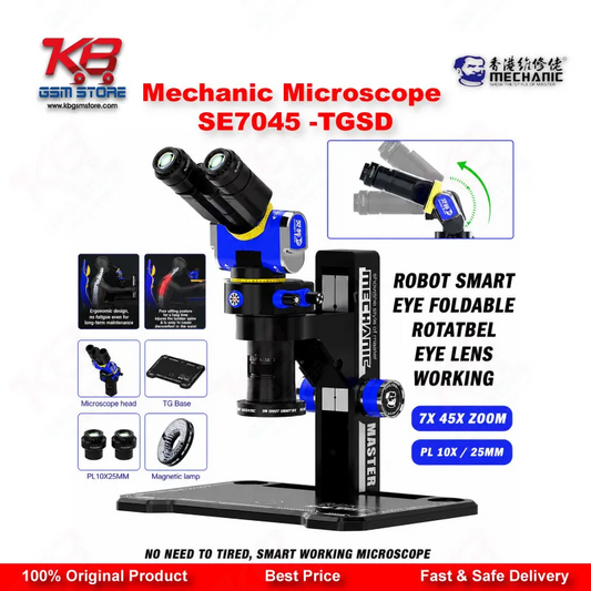 Mechanic SE7045-TGSD Robot Smart Eye Trinocular Microscope for PCB & Mobile Repair
