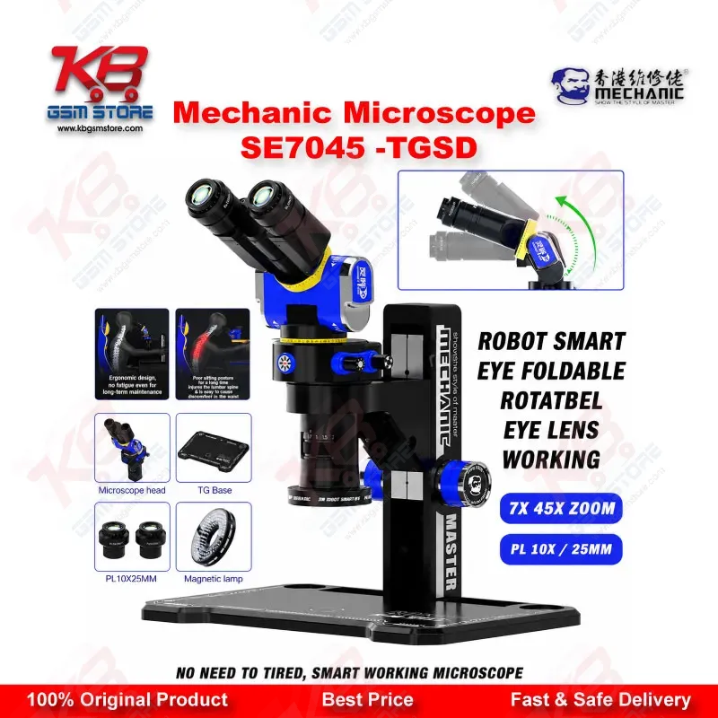 Mechanic SE7045-TGSD Robot Smart Eye Trinocular Microscope for PCB & Mobile Repair