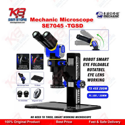 Mechanic SE7045-TGSD Robot Smart Eye Trinocular Microscope for PCB & Mobile Repair