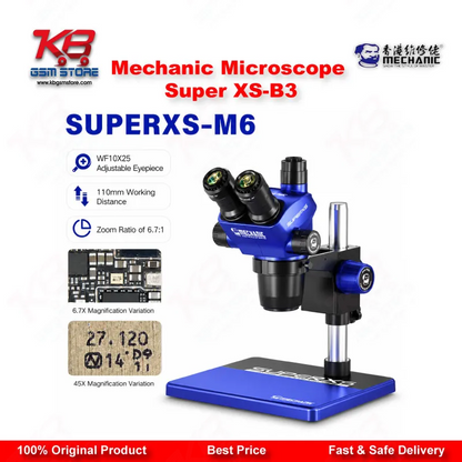 Mechanic Super XS-B3 Trinocular Stereo Microscope for Mobile PCB Repair