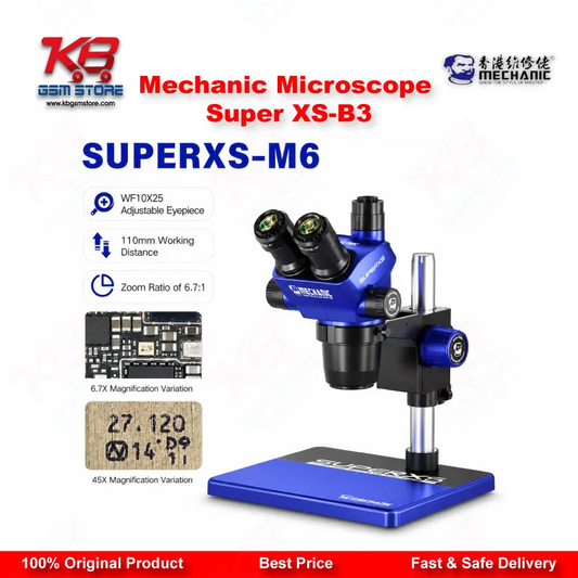 Mechanic Super XS-B3 Trinocular Stereo Microscope for Mobile PCB Repair