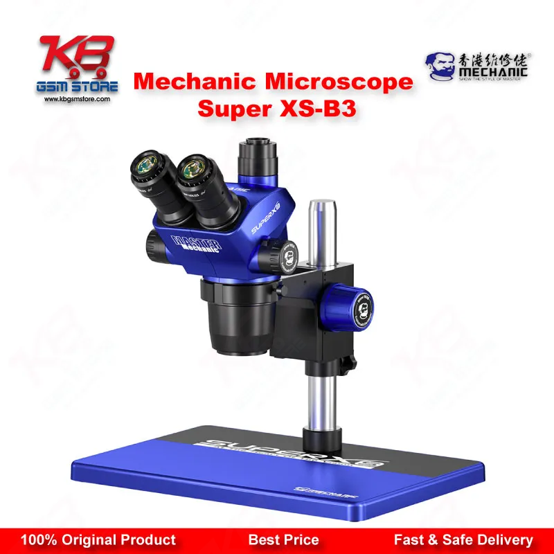 Mechanic Super XS-B3 Trinocular Stereo Microscope for Mobile PCB Repair